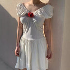 Damen Sommerliches Kleid mit verspielten Rüschendetails EB