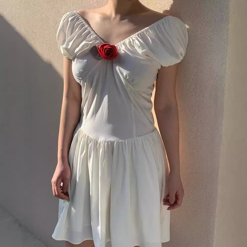Damen Sommerliches Kleid mit verspielten Rüschendetails EB