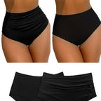Damen Hochtaillierte Bikini-Hose mit vielseitigem Raffungselement und figurformendem Schnitt R&B