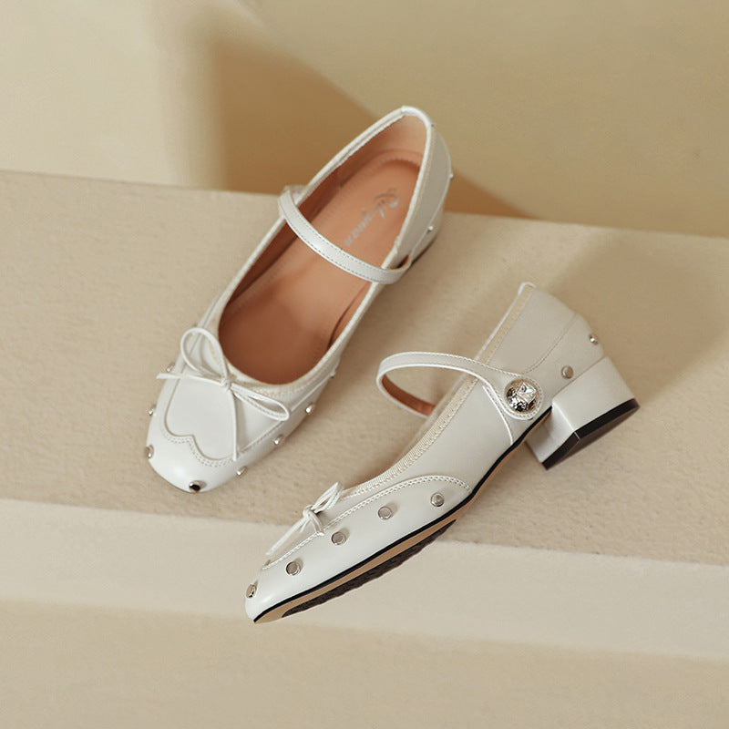 Damen elegante Ballerinas mit modischem Riemen und schimmerndem Detail R&B