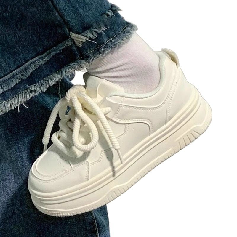 Damen Komfortable Sneaker mit dicker Gummisohle und atmungsaktivem Obermaterial
