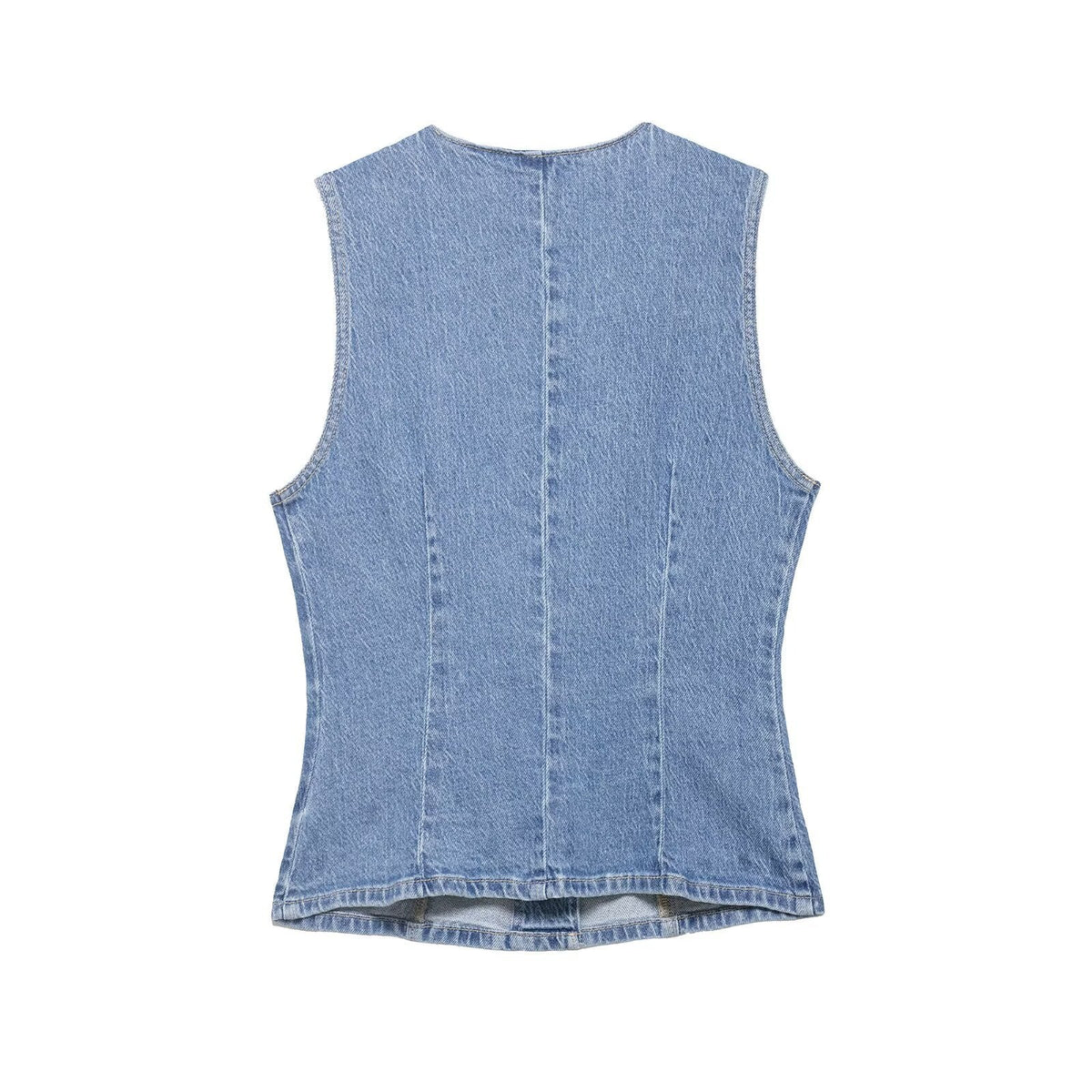 Damen Jeansjacke mit innovativem Design und modischen Knopfdetails R&B
