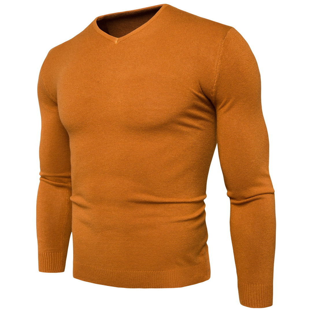 Herren feiner V-Ausschnitt Pullover aus hochwertiger Baumwolle R&B