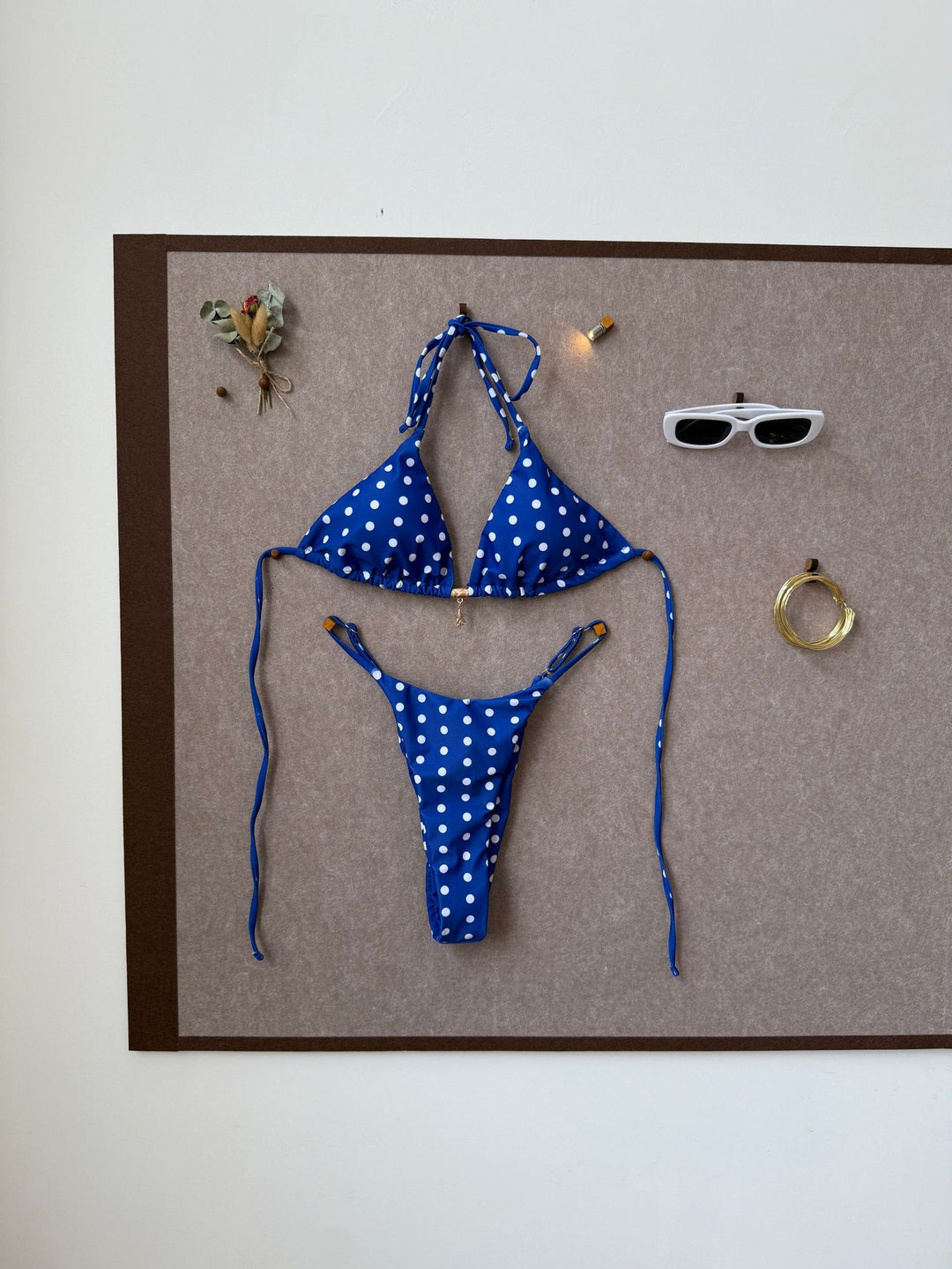 Damen Triangel-Bikini mit verspieltem Punkte-Design R&B