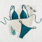 Damen Triangel-Bikini-Set mit raffinierten Schmuckakzenten R&B
