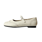 Damen Elegante Mary Jane Ballerinas mit feinen Lochmustern und modischem Riemchen R&B