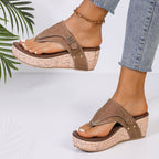 Damen Wedge-Pantoletten mit stilvoller Korksohle und komfortabler Fußbettung R&B