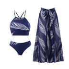 Damen Bikini-Set mit transparenter Strandrobe R&B