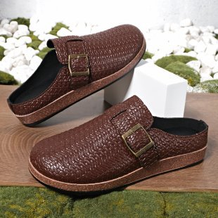 Damen Komfortable Clogs mit trendiger Schnallenapplikation R&B