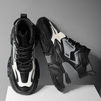 Damen trendige High-Top Sneakers mit rutschfester Sohle