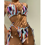 Damen Triangel-Bikini mit verspieltem Design