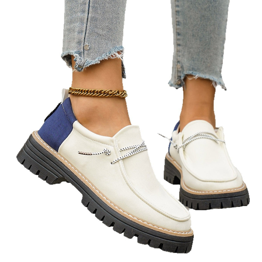 Damen modische Slipper mit praktischem Gummizug und robustem Profil R&B