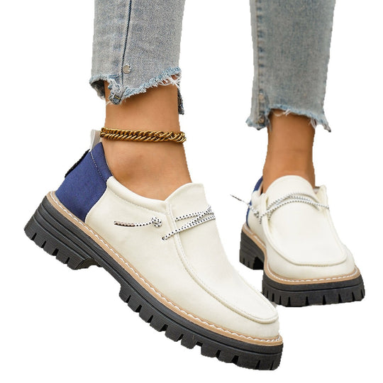 Damen modische Slipper mit praktischem Gummizug und robustem Profil R&B