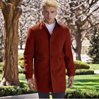 Herren eleganter, taillierter Wollmantel R&B