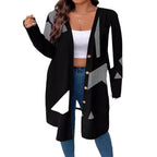 Damen Oversized Strickjacke mit grafischem Design R&B