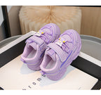 Damen Sportliche Kindersneaker mit niedlichen Tierapplikationen und hochelastischem Klettverschluss