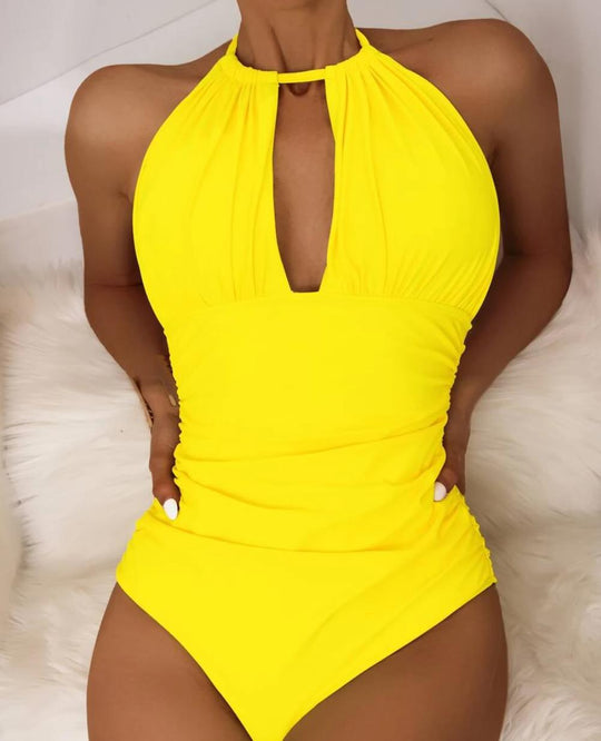Damen Badeanzug mit schickem Halterneck-Design R&B