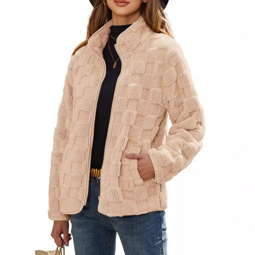 Damen kuschelige Fleecejacke R&B