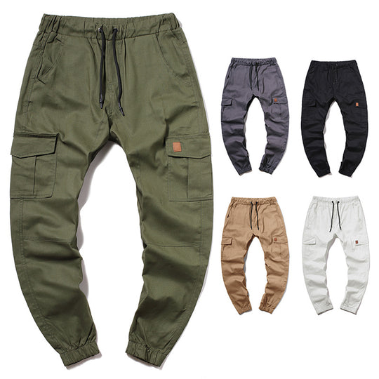 Herren Cargo-Hose im modernen Design mit mehreren Taschen und elastischem Bund R&B