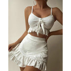 Damen Crop-Top und Rock Set R&B