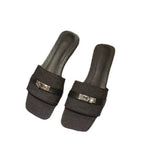 Damen Bequeme Schlappen mit modischem Riemen und elegantem Schnallenverschluss