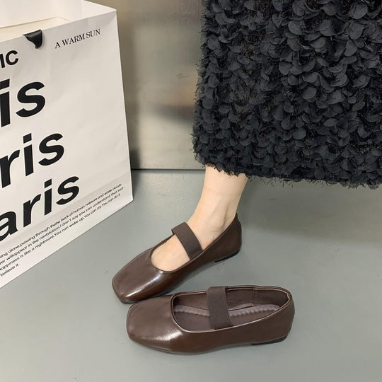 Damen Ballerinas mit elastischem Riemen und elegantem Design R&B