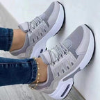 Damen Sportliche Sneakers mit atmungsaktivem Mesh-Obermaterial und dämpfender Sohle R&B