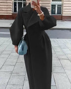 R&B | Langer Trenchcoat für Damen - Reverskragen