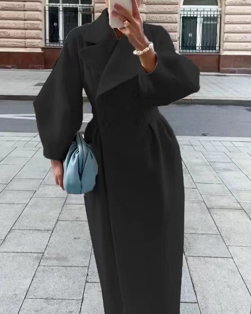 R&B | Langer Trenchcoat für Damen - Reverskragen