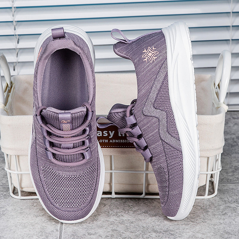 Damen Sportliche Lauf- und Freizeitschuhe mit atmungsaktivem Obermaterial und elastischem Einstiegsdesign R&B