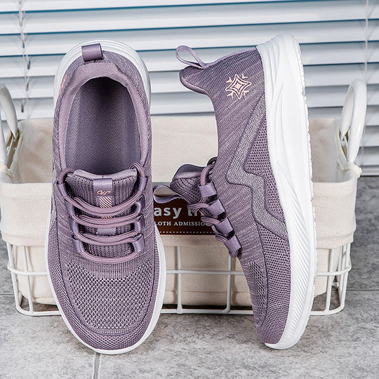 Damen Sportliche Lauf- und Freizeitschuhe mit atmungsaktivem Obermaterial und elastischem Einstiegsdesign R&B