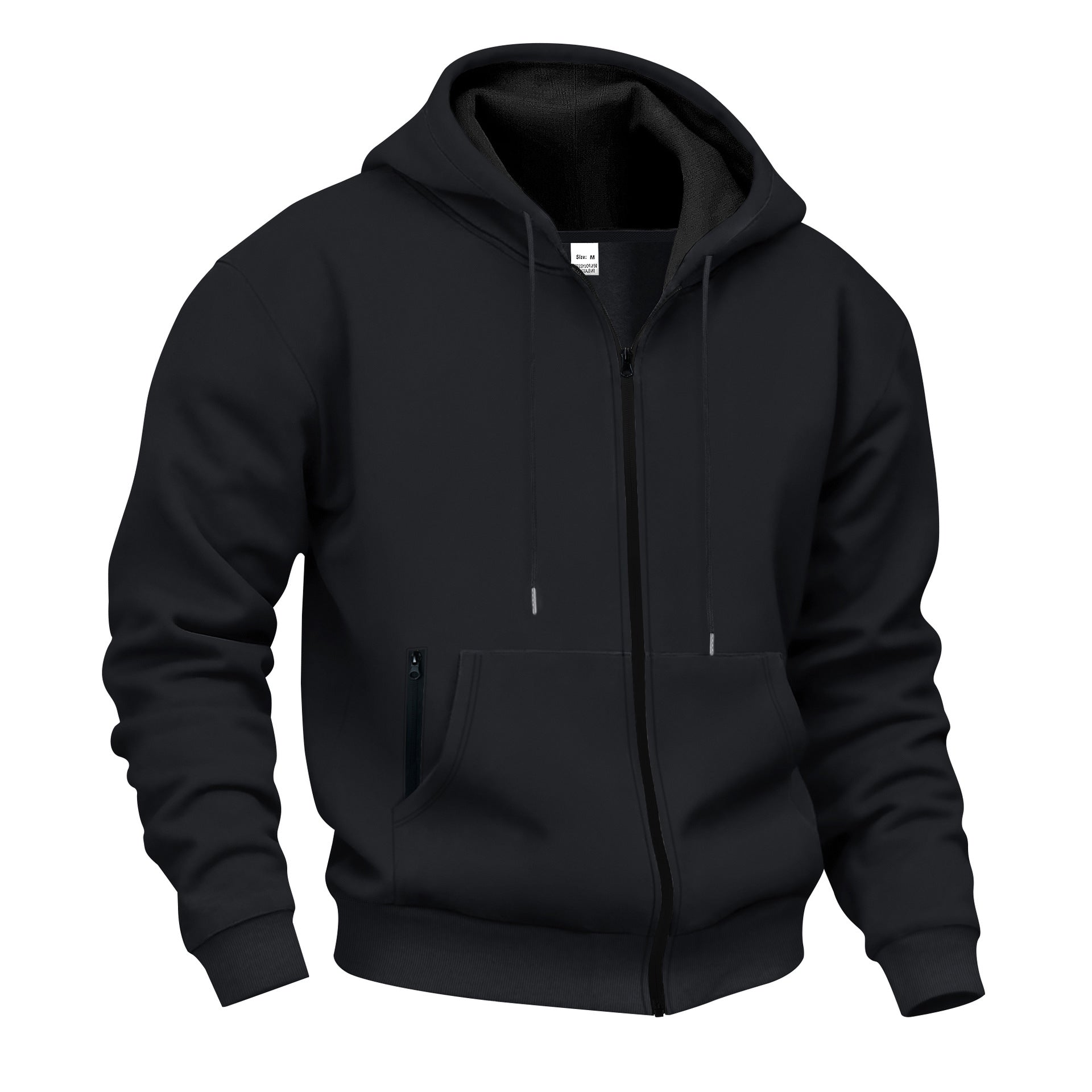 Herren Sweatjacke mit hohem Stehkragen und praktischen Reißverschlusstaschen