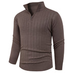 Herren Strukturierter Pullover mit ZIP-Kragen R&B