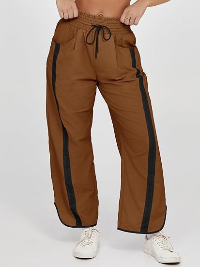 Damen lässige Freizeithose mit Seiteneinsätzen R&B