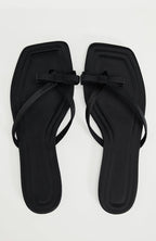 Damen Zehentrenner-Sandalen mit elegantem Schleifenakzent und rutschfester Sohle R&B