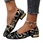 Damen Elegante Ballerinas mit modischem Druck und bequemem Innenfutter R&B