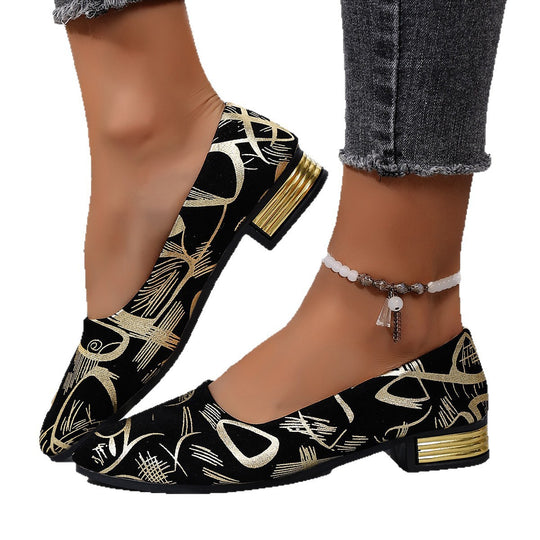 Damen Elegante Ballerinas mit modischem Druck und bequemem Innenfutter R&B