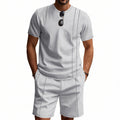 Herren lässiges Freizeit-Set mit kurzem Oberteil und Shorts R&B