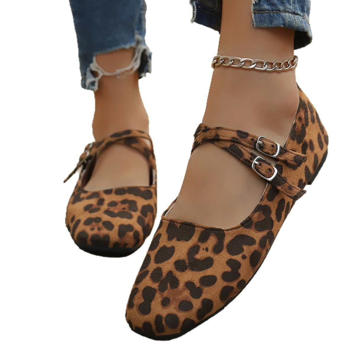 Damen Ballerinas mit Knotenriemen und weichem Obermaterial R&B