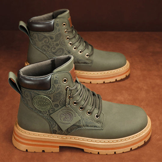Damen Modische und robuste High-Top Stiefel mit detaillierter Paisleymuster R&B