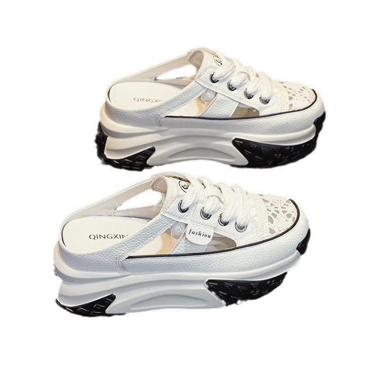 Damen Sportliche Sneaker mit offenen Fersen und rutschfester Sohle