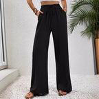 Damen Weite Palazzo-Hose mit elastischem Bund und praktischen Seitentaschen R&B