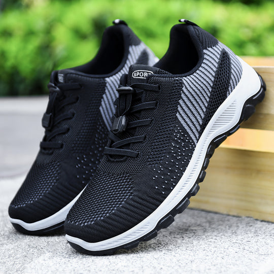 Damen Sportliche Mesh-Sneaker mit elastischem Schnellschnürsystem R&B