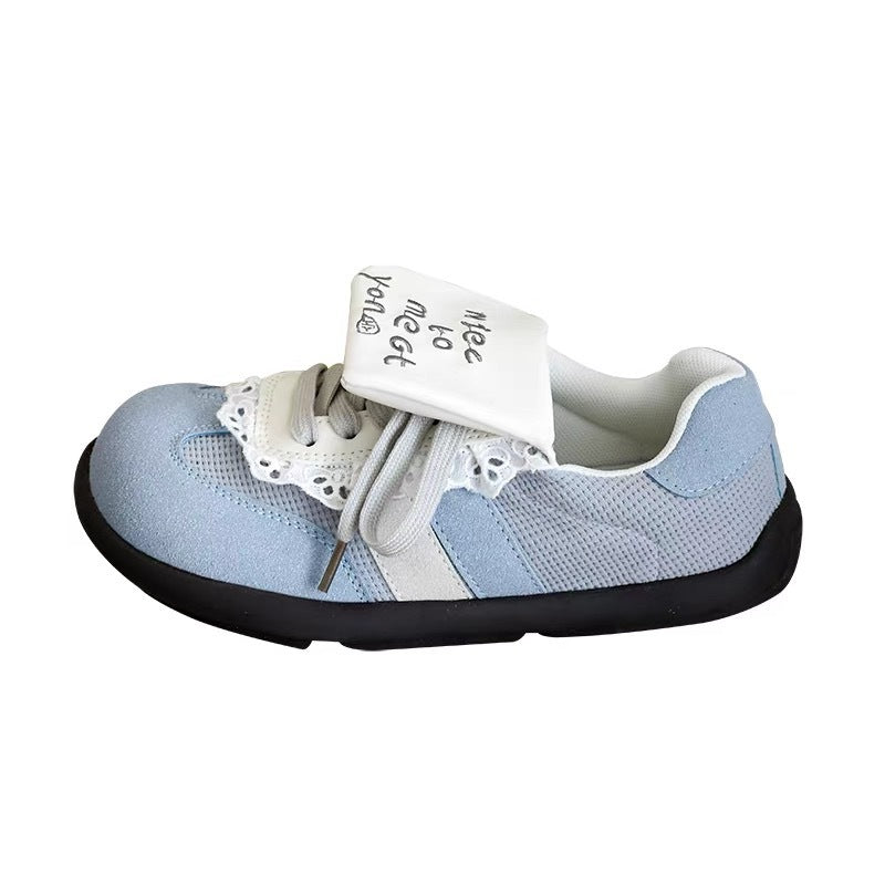 Damen Sneakers mit modischen Rüschen-Details und dämpfender Sohle