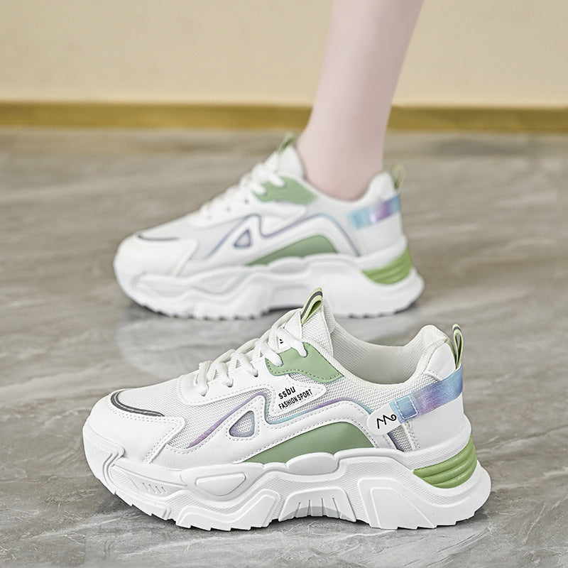 Damen Sportliche Chunky Sneakers mit atmungsaktiver Netzstruktur und stabiler Sohle R&B