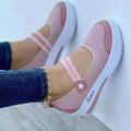 Damen Komfortable Slip-On Sneakers mit elastischem Riemen R&B