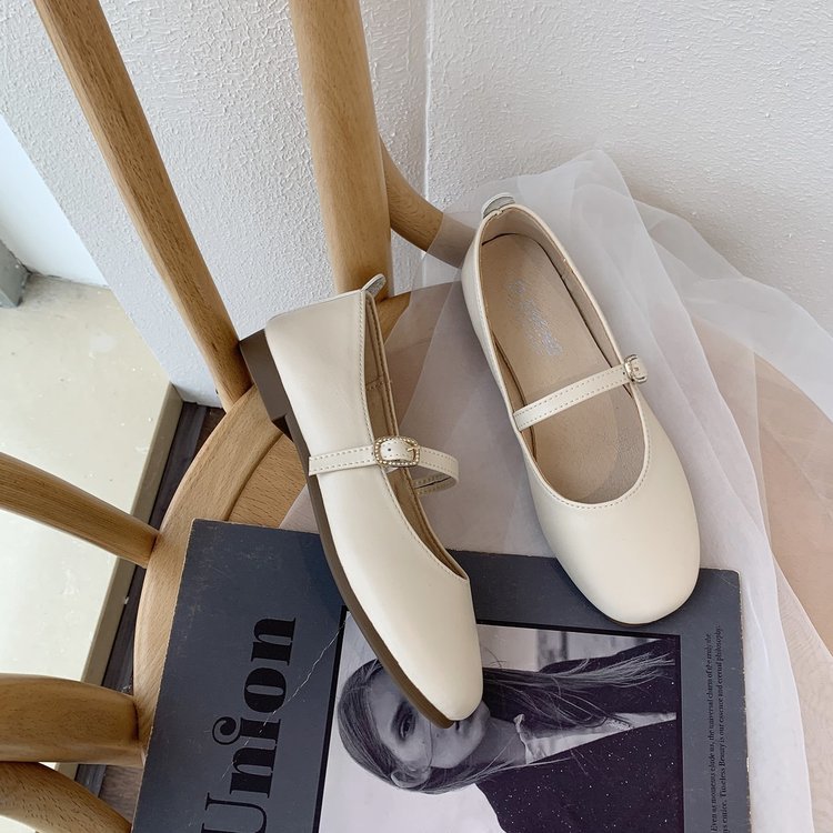 Damen elegante Ballerinas mit Schnallen-Detail R&B