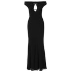 Damen Elegantes Wickelkleid mit Off-Shoulder Design und geschlitztem Rücken R&B