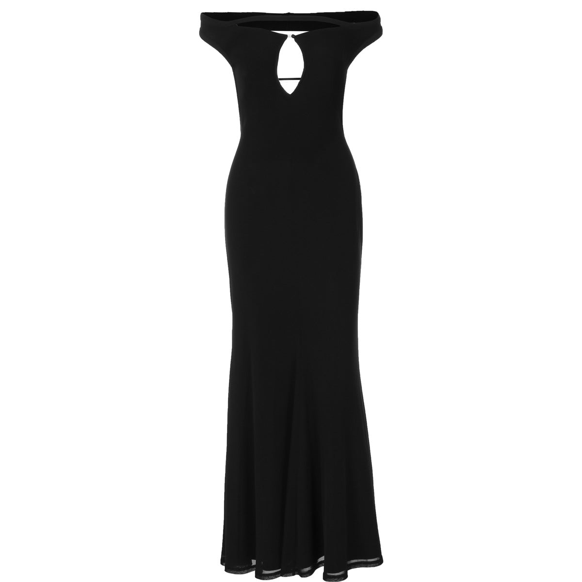 Damen Elegantes Wickelkleid mit Off-Shoulder Design und geschlitztem Rücken R&B