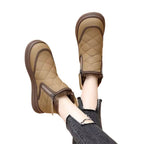 Damen gefütterte Winter-Boots mit modischem Steppdesign und rutschfester Sohle R&B